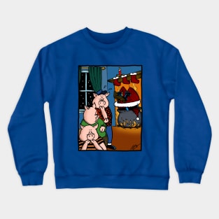 Three Little Pigs and Santa Crewneck Sweatshirt